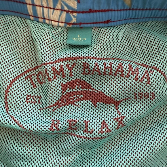 Tommy Bahama Relax Red Cargo Swim Trunks - Picture 8 of 11